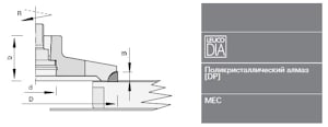 Фреза алмазная Leuco DP HSK 25R для постформинга - Homag  